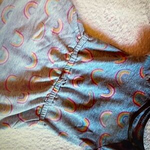 Adorable featuring colorful rainbow dress